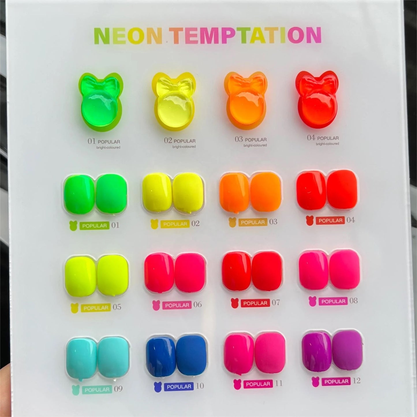 Neon colors set 12 colors