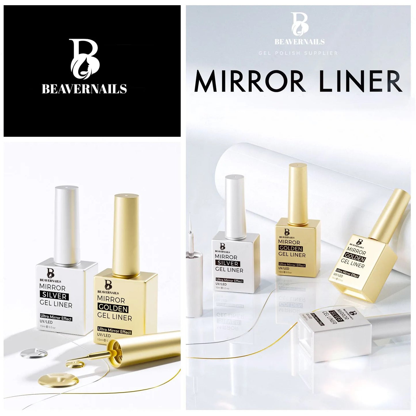 Metallic liner  gold, silver 15ml