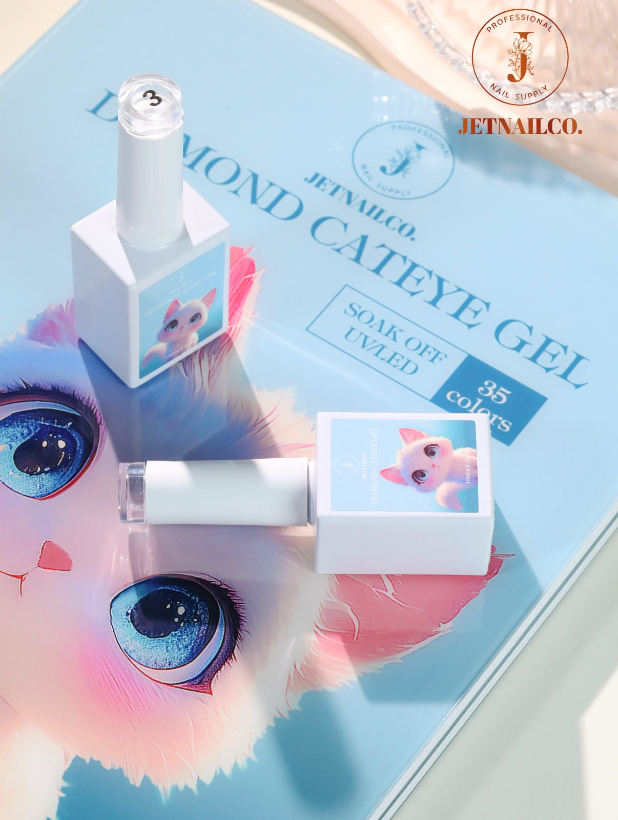 Diamond cateyes set 35 colors