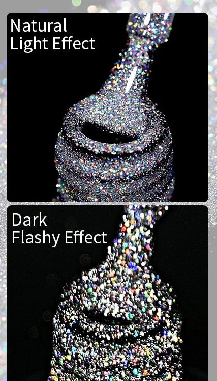 Top coat glitter