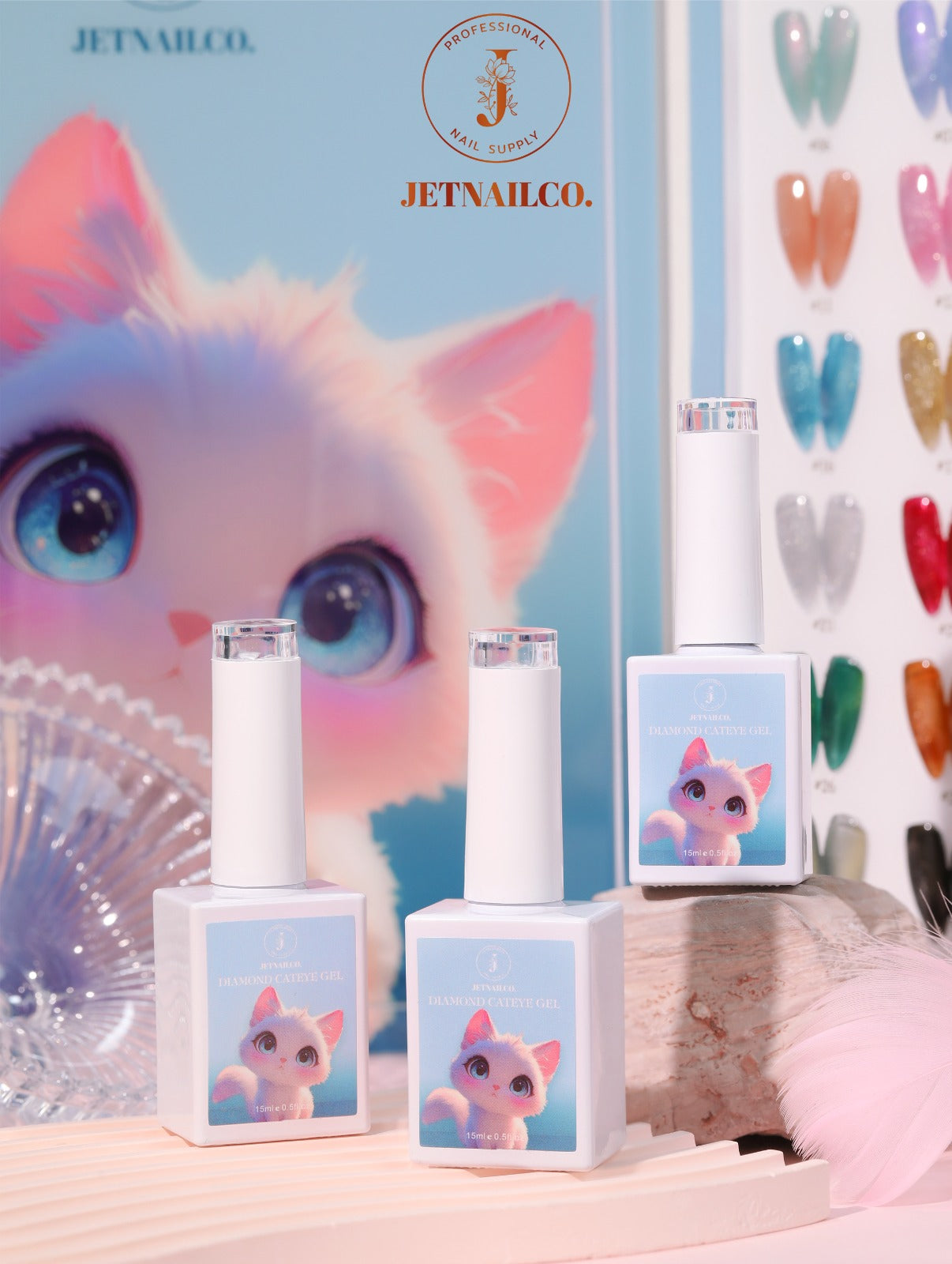 Diamond cateyes set 35 colors