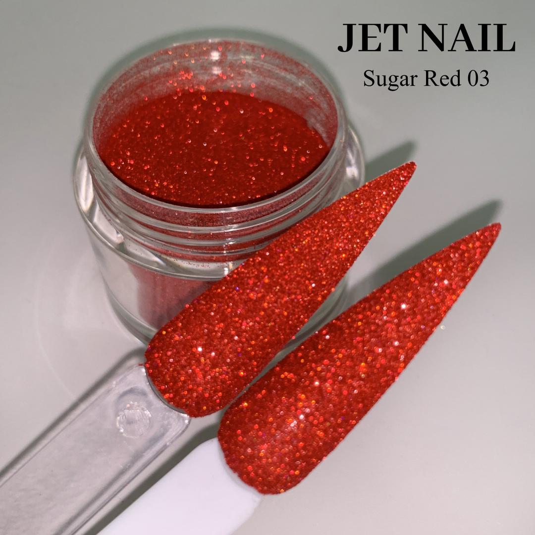 Glitter power red color