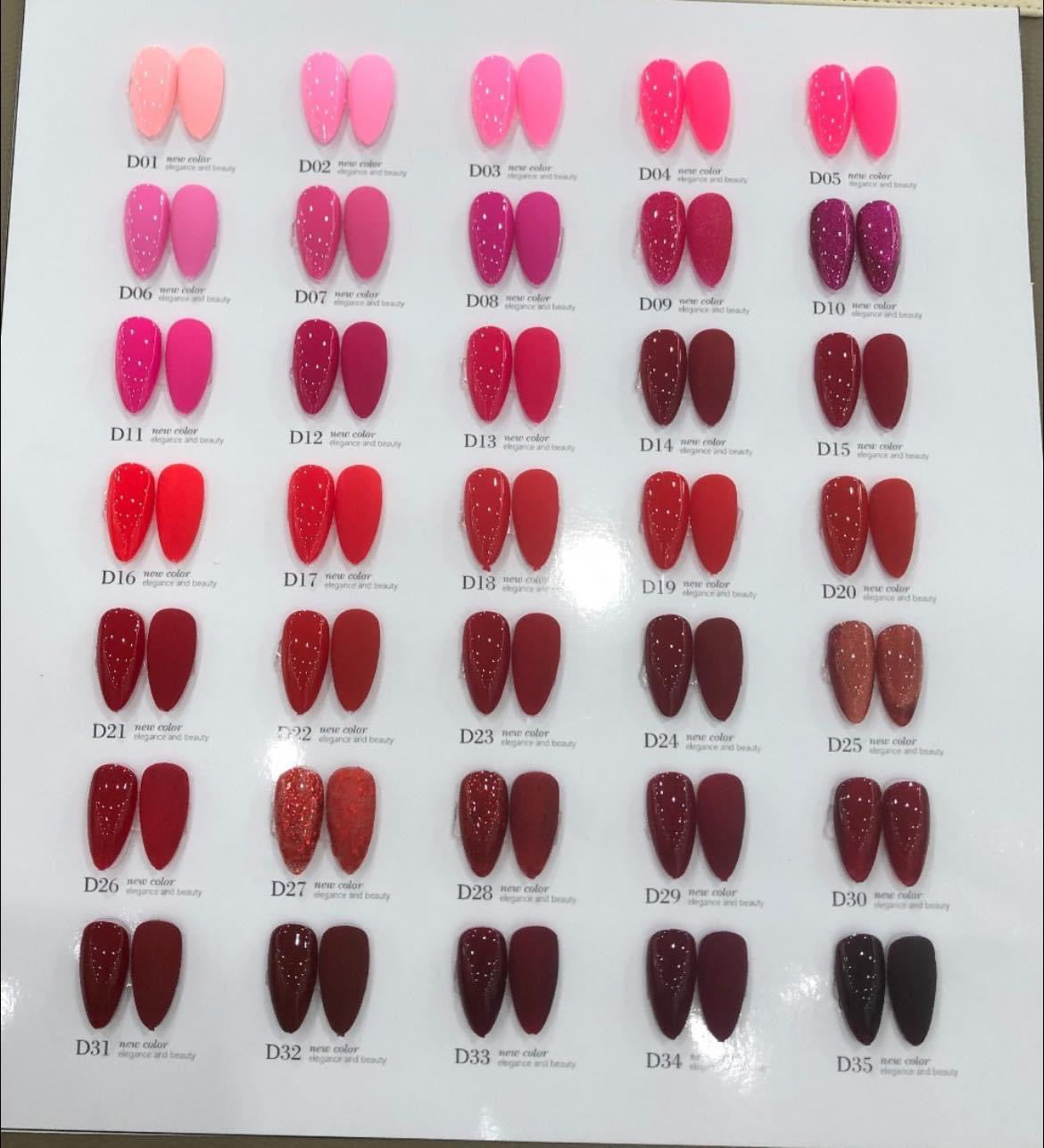 Red collection 35 colors