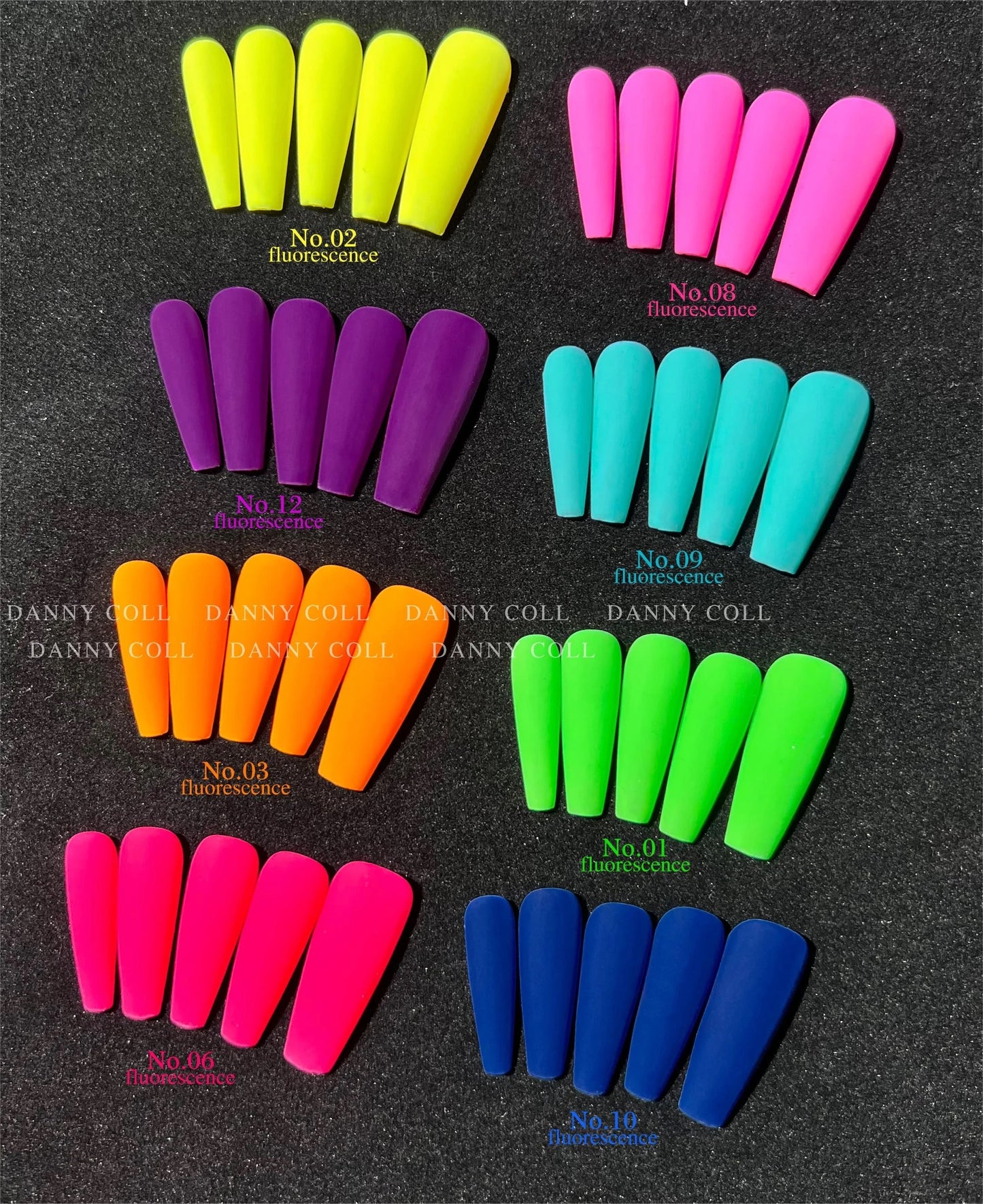Neon colors set 12 colors