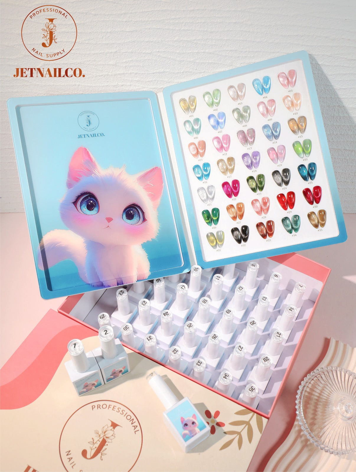 Diamond cateyes set 35 colors