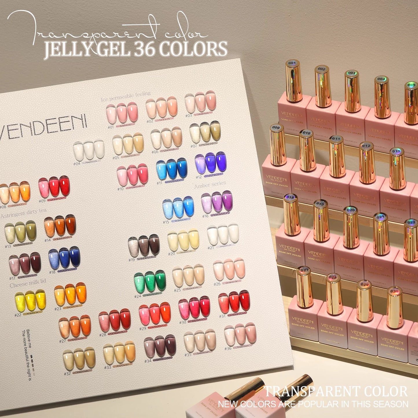 JELLY COLLECTION GEL POLISH 36 colors