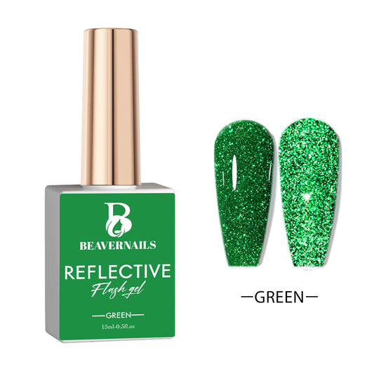 Reflective gel , green color 15ml