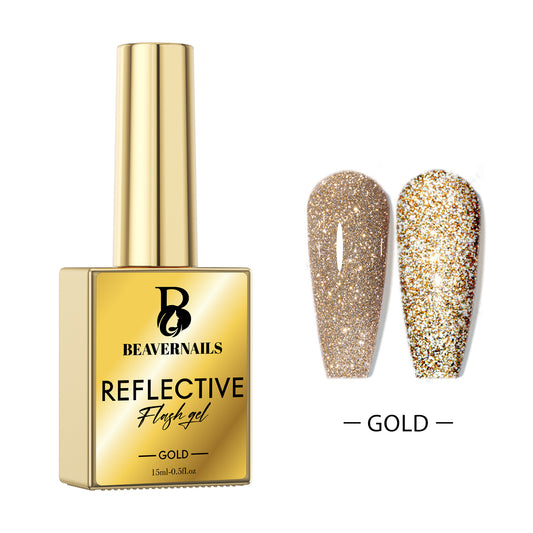 Reflective gel , gold color 15ml